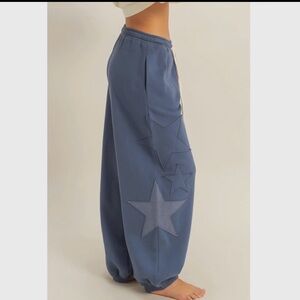 Blue Star Patterned Sweatpants